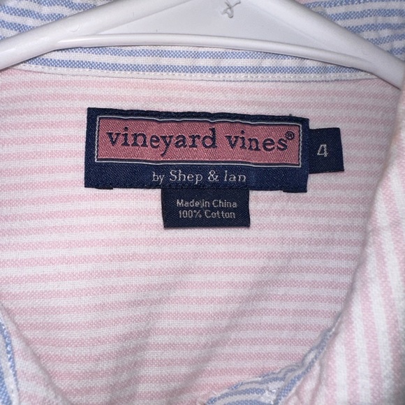 🍇 Vineyard Vines Shep & Ian Women's Size 4 Preppy Button Up - Picture 2 of 6